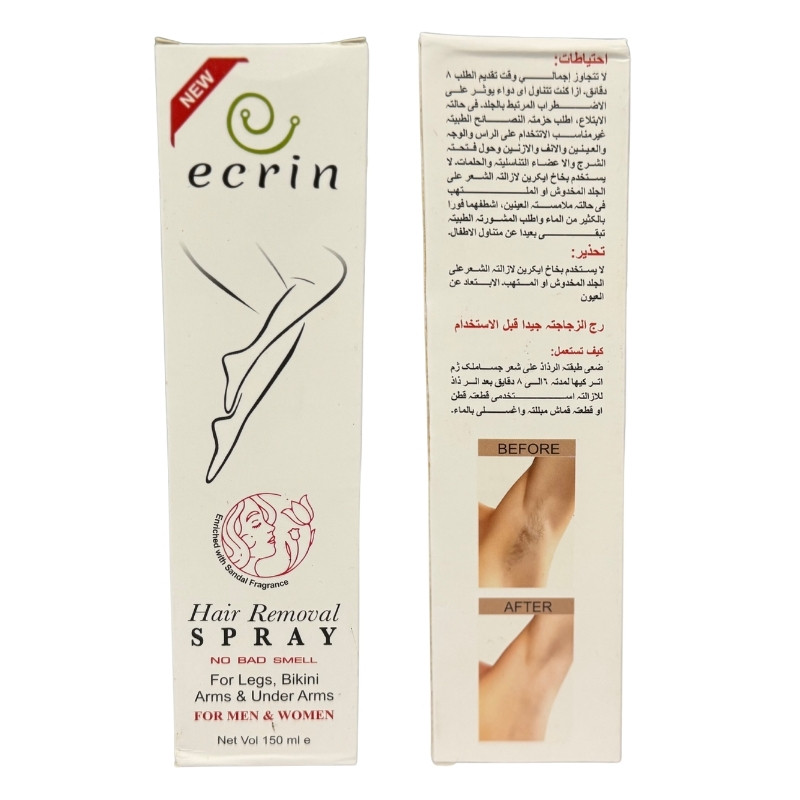 Ecrin Hair Removal Spray for Men & Women | Fast, Gentle Hair Remover 100ml - Image 4