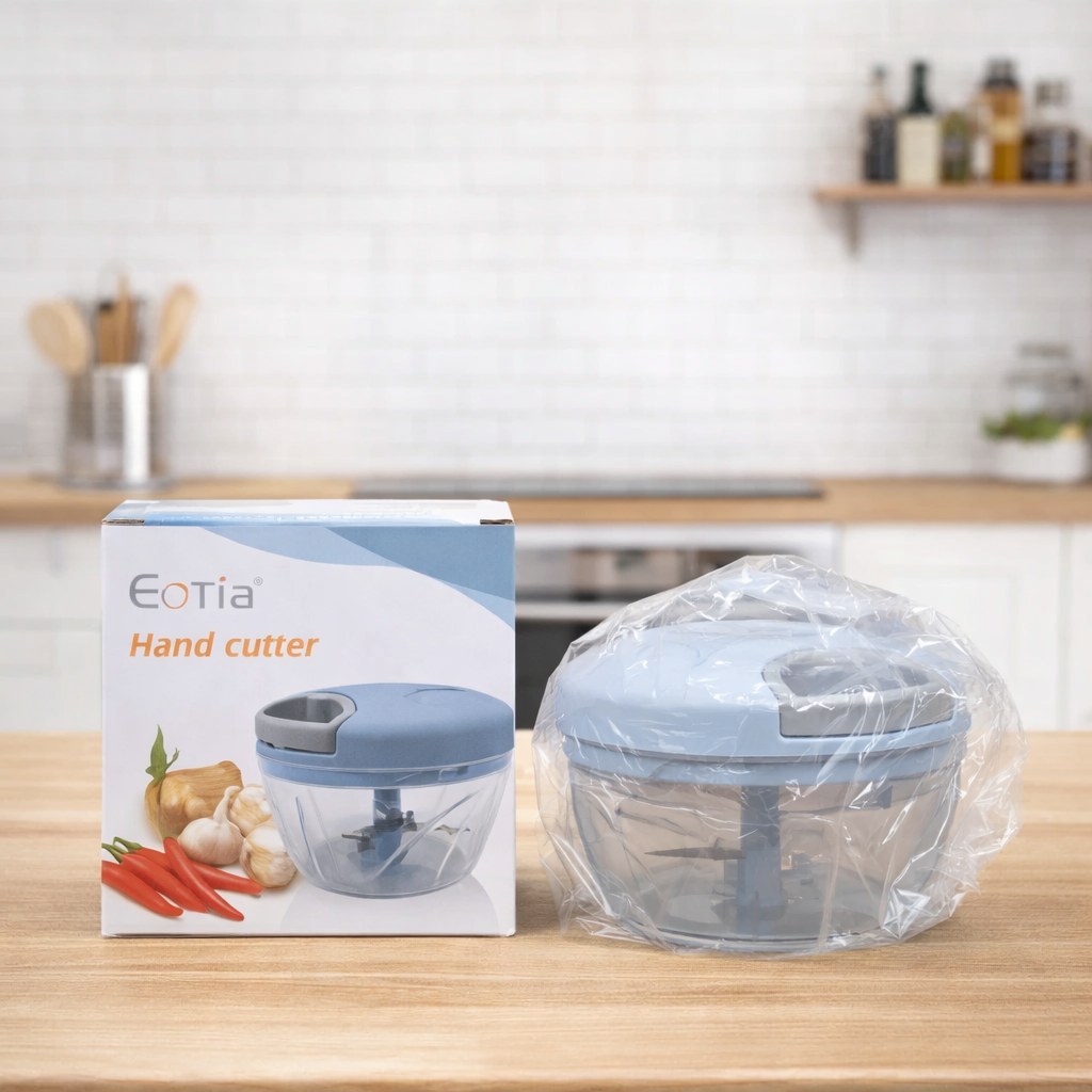 Eotia 3-Blade Manual Food Chopper – High-Speed Compact Vegetable & Fruit Cutter - Image 4