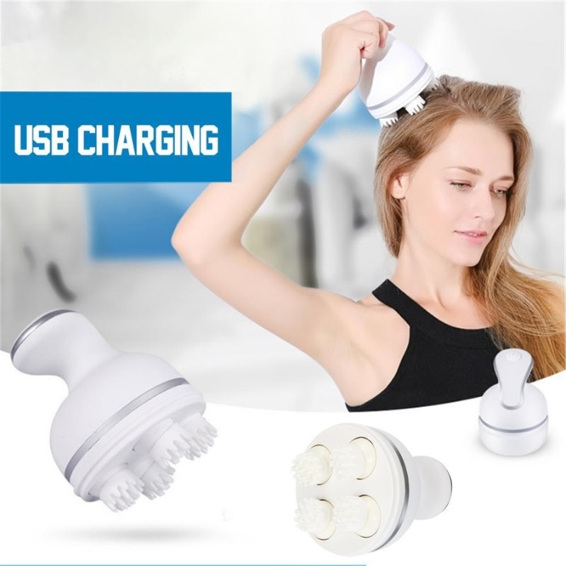 Electric Scalp Massager with 4 Clusters | Rechargeable & Full-Body Relaxation - Image 9