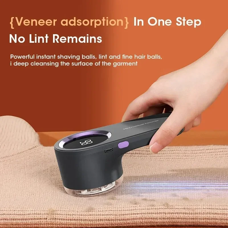 1pc lint remover for clothing digital electric pellet fluff remover usb rechargeable fuzz fabric shaver sweater dropshipping
