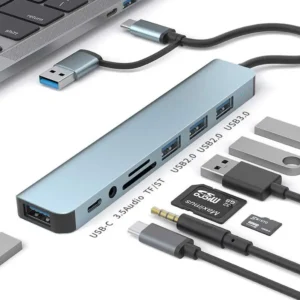 type c hub usb hub usb 3.0 usb 2.0 tf / sd 5 port multi splitter otg for lenovo huawei xiaomi aluminum alloy usb 3.0 hub for pc