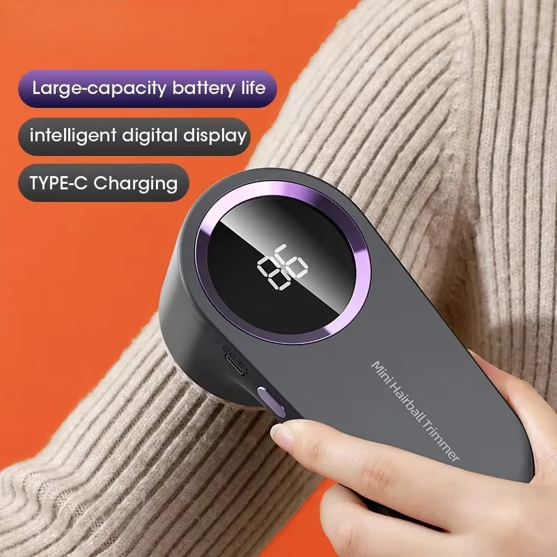 1PC Lint Remover for Clothing Digital Electric Pellet Fluff Remover USB Rechargeable Fuzz Fabric Shaver Sweater